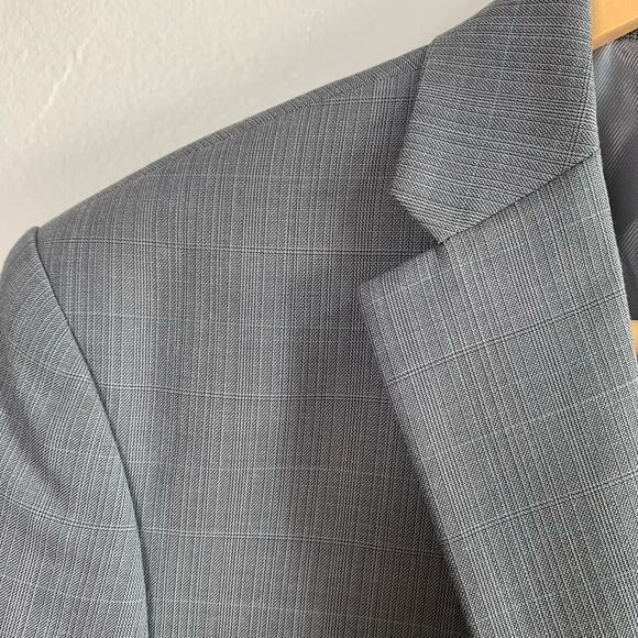 Perry Ellis Sz 38 Short Classic Fit Blazer Jacket Gray 2 Button Formal Business - Picture 6 of 13